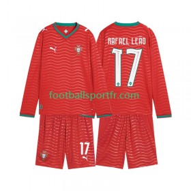Tenue Portugal Rafael Leao 17 World Cup Enfant Domicile 2026 Maillot de Foot ML